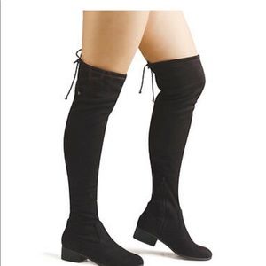 Black Flat Over the knee boots
